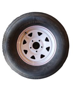 Tire Wheel 225/15 5 on 5" White Spoke Goodride