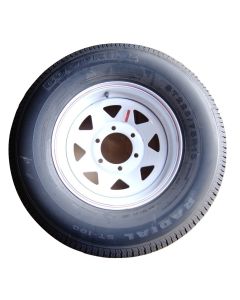 Tire Wheel 225/75 R15 6 on 5.5" White Spoke Goodride