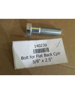 Bolt for Flat Back Coupler 5/8" x 2.5"