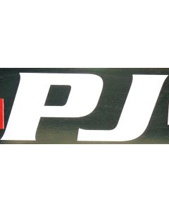 Decal  "PJ" Letters Small  White 3" H